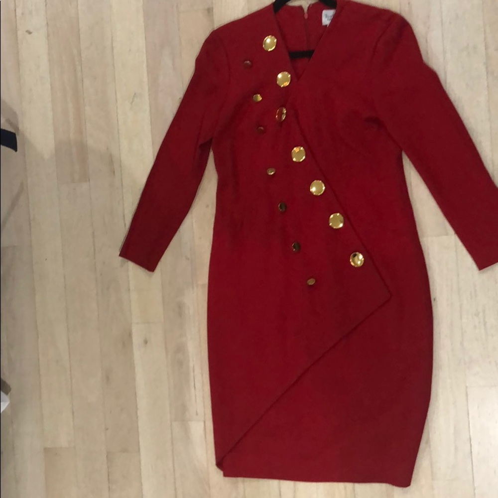 Vintage red dress. Approx size 10